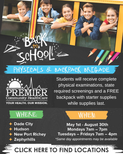 Premier HealthCare Back to School Physicals
