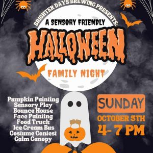 Brighter Days Brewing Sensory Friendly Halloween Family Night