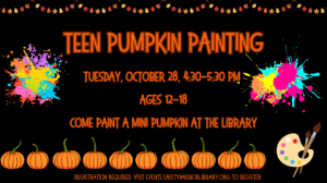 Safety Harbor Public Library Teen Pumpkin Painting
