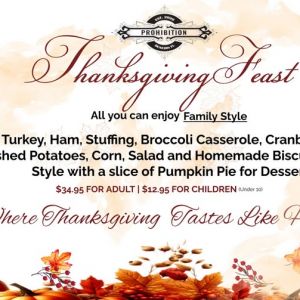 Prohibition Dunedin Thanksgiving Feast