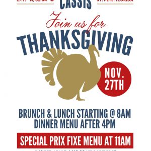 Cassis Thanksgiving Day Meal