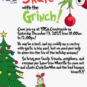 Tampa Bay Skating Academy Countryside Skate with the Grinch