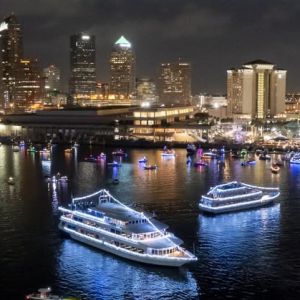 Yacht StarShip Tampa Holiday Lighted Boat Parade