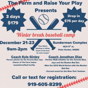 Tarpon Springs Little League - Winter Break Baseball Camp