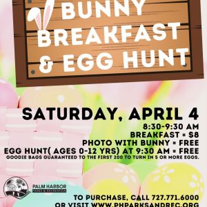 Palm Harbor Parks and Recreation Bunny Breakfast and Egg Hunt