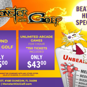 Monster Mini Golf Dunedin - Beat the Heat Specials