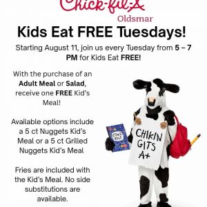 Chick-fil-A Oldsmar Kids Eat Free