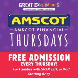 Great Explorations Children's Museum Amscot Thursdays - FREE Admission